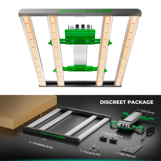 Mars Hydro FC3000 EVO LED Grow Light (iConnect Edition) Package Contents