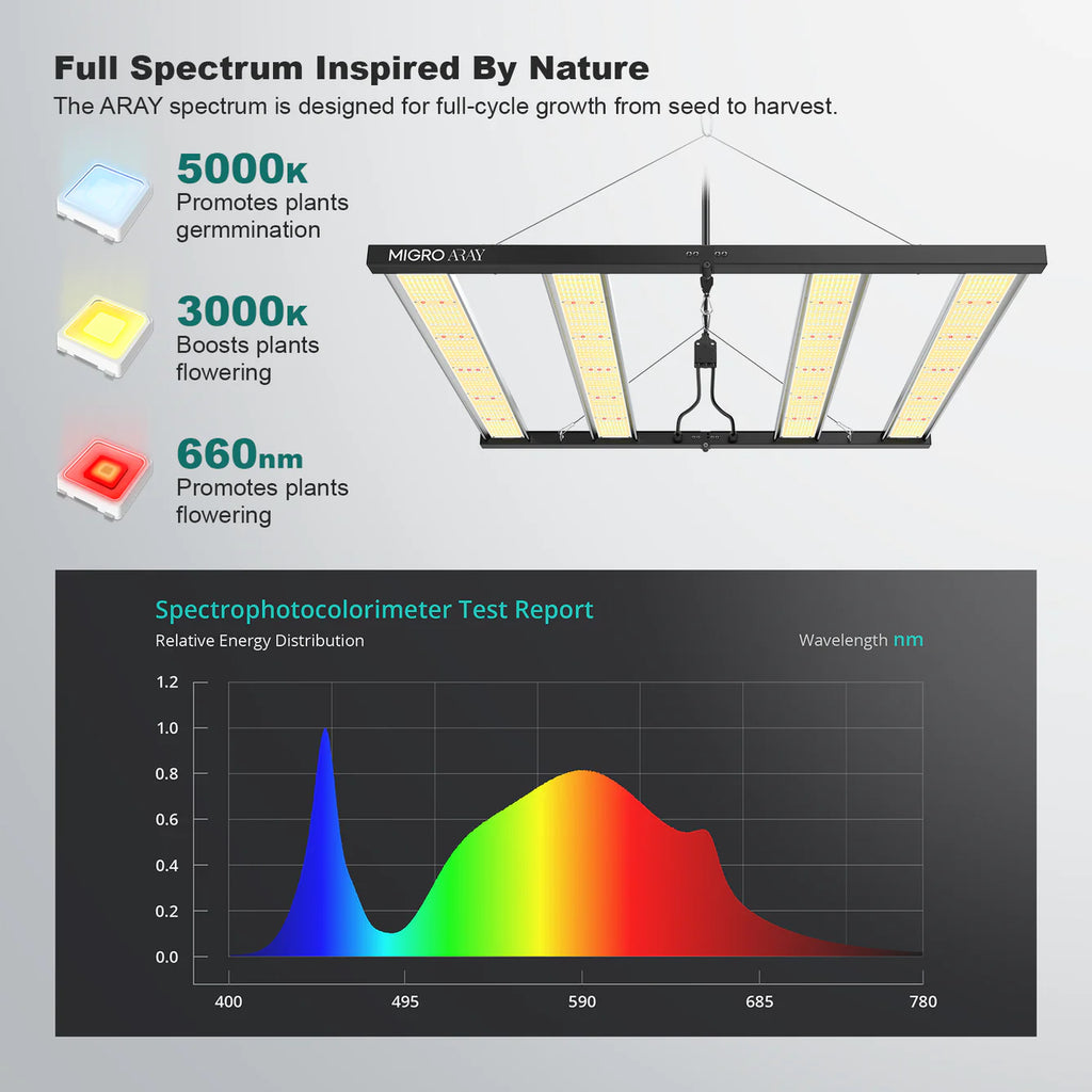 Migro Aray 4X4 LED Grow Light 500w ledgrowstore