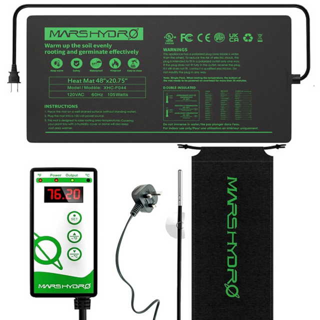 Mars Hydro Seedling Heat Mat with Digital Thermostat - 48" x 20.75"