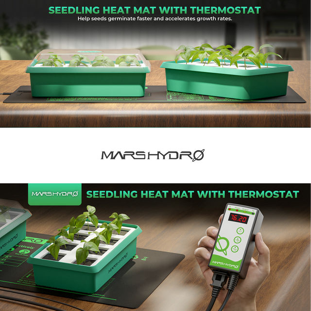 Mars Hydro Seedling Heat Mat with Digital Thermostat - 10" x 20.75"