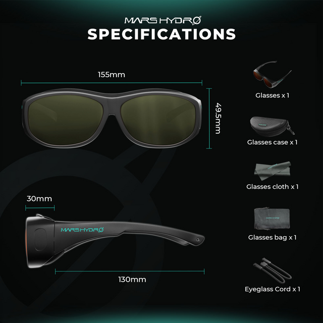 Mars Hydro Grow Room Glasses for LED Grow Light