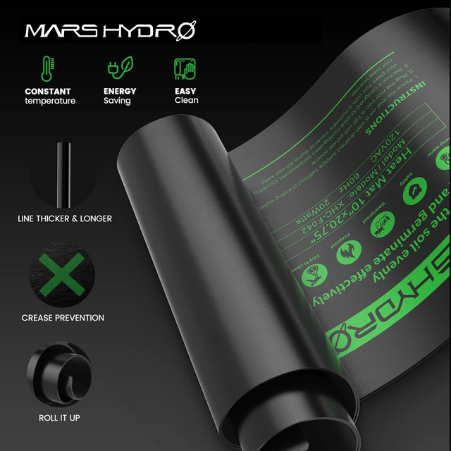 Mars Hydro Seedling Heat Mat with Digital Thermostat - 10" x 20.75"