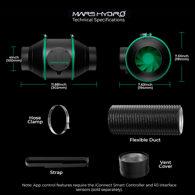 Mars Hydro iFresh 4" Fan & Filter Kit