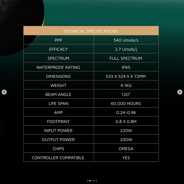 Grow Tent Kit Omega Infinity Specifications