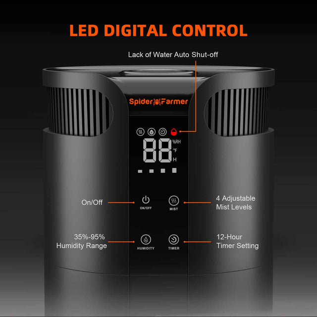 Spider Farmer 16L Cool Mist Humidifier LED Digital Control