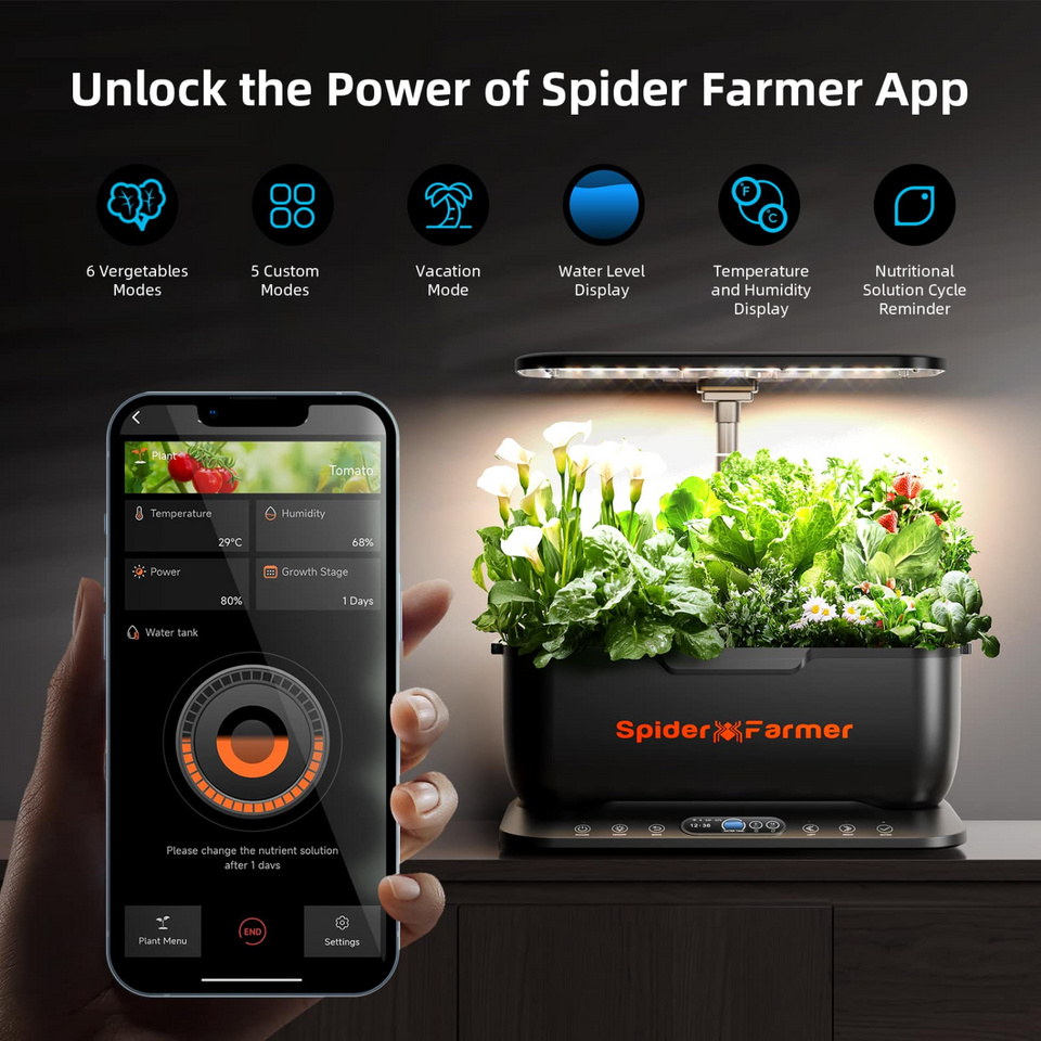 Spider Farmer SmartG12 Hydroponic Gardening System Kit