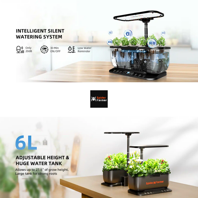 Spider Farmer SmartG12 Hydroponic Gardening System Kit