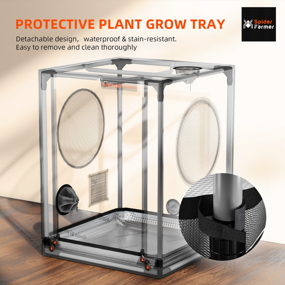 Spider Farmer Stealth Grow Tent - 0.6m x 0.6m x 0.8m