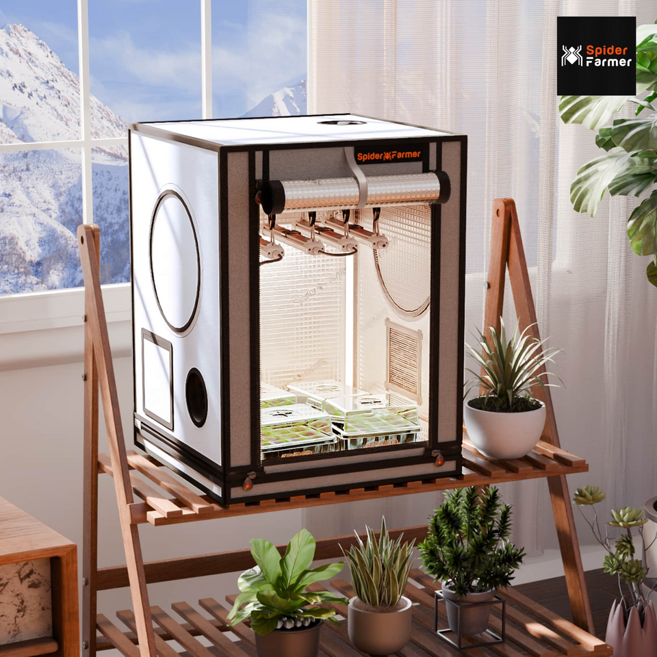 Spider Farmer Stealth Grow Tent - 0.6m x 0.6m x 0.8m