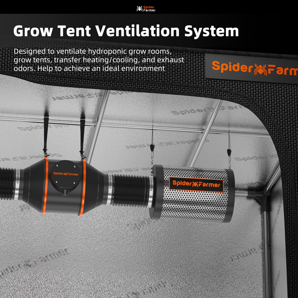 Spider Farmer 4" Inline Fan with Speed Controller
