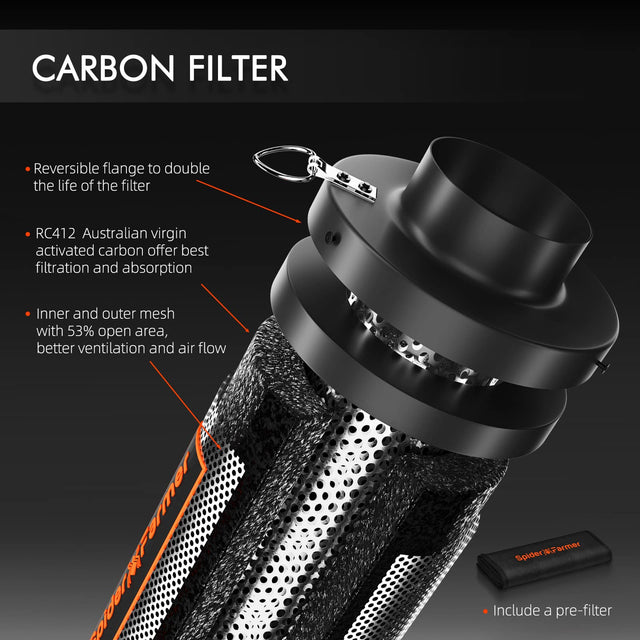 Complete Grow Tent Kit Spider Farmer Carbon Filter