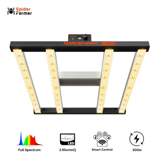 Spider Farmer SE3000 SMART LED Grow Light 300w