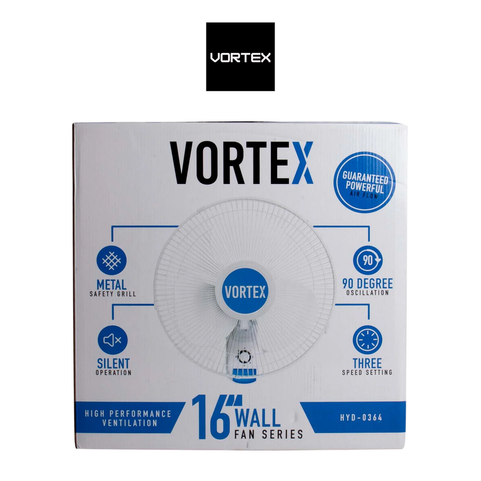 Vortex 16" Oscillating Wall Fan - 3 Speed