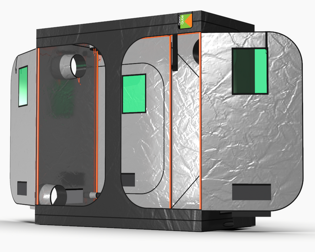 LED Grow Lights - Green-Qube 1020L Right side view