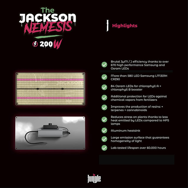 Jackson Nemesis LED Grow Light Highlights