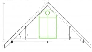 LED Grow Light - Roof Qube Drawing