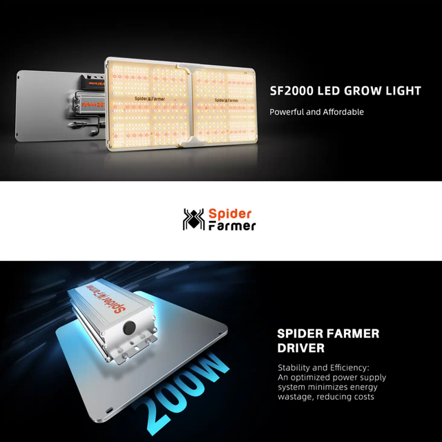 Spider Farmer SF2000 LED Grow Light 200w