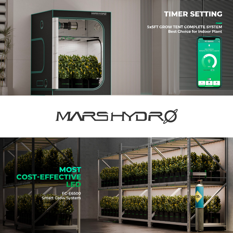 Mars Hydro FC-E6500 LED Grow Light (iConnect Edition) Dimmer Settings