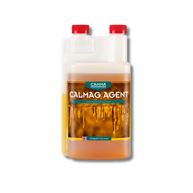 Canna Calmag Agent fertilizer bottle on a white background