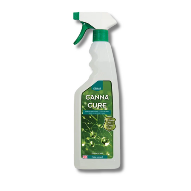 Canna Cure spray bottle on a white background