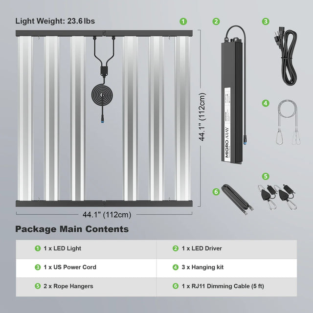 Migro Aray 5X5 LED Grow Light 750w