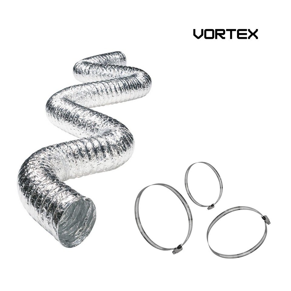 Grow Tent Kit Vortex Ducting & Clip Set