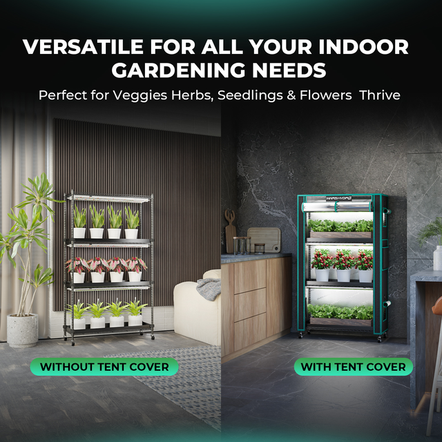 Mars Hydro 3 Shelf Plant Stand with Grow Lights - 150w