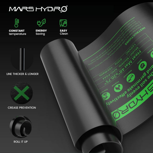 Mars Hydro Seedling Heat Mat with Digital Thermostat - 48" x 20.75"