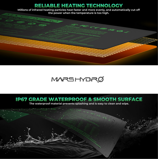 Mars Hydro Seedling Heat Mat with Digital Thermostat - 48" x 20.75"