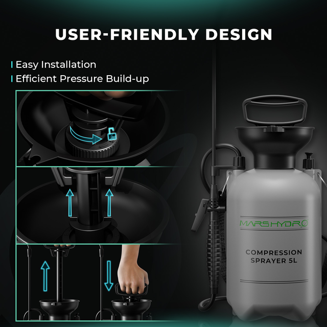 Mars Hydro 5 Litre Pressure Compression Sprayer