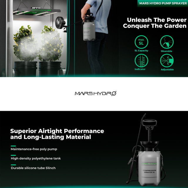 Mars Hydro 5 Litre Pressure Compression Sprayer