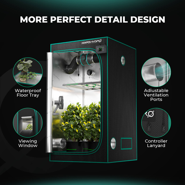 Mars Hydro Grow Tent - 0.6m x 0.6m x 1.4m