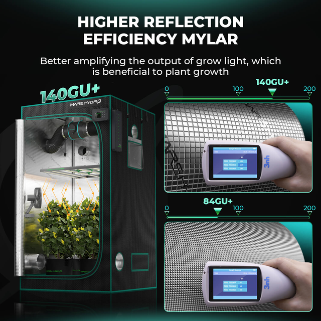 Mars Hydro Grow Tent - 0.6m x 0.6m x 1.4m