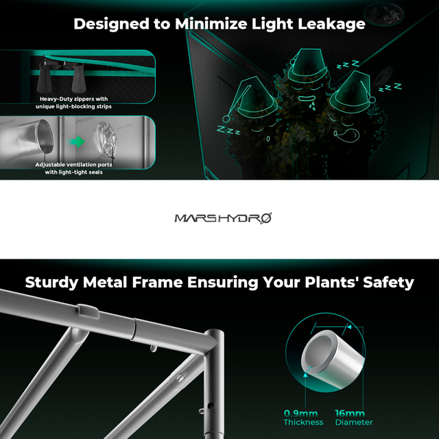 Mars Hydro Grow Tent - 0.7m x 0.7m x 1.6m