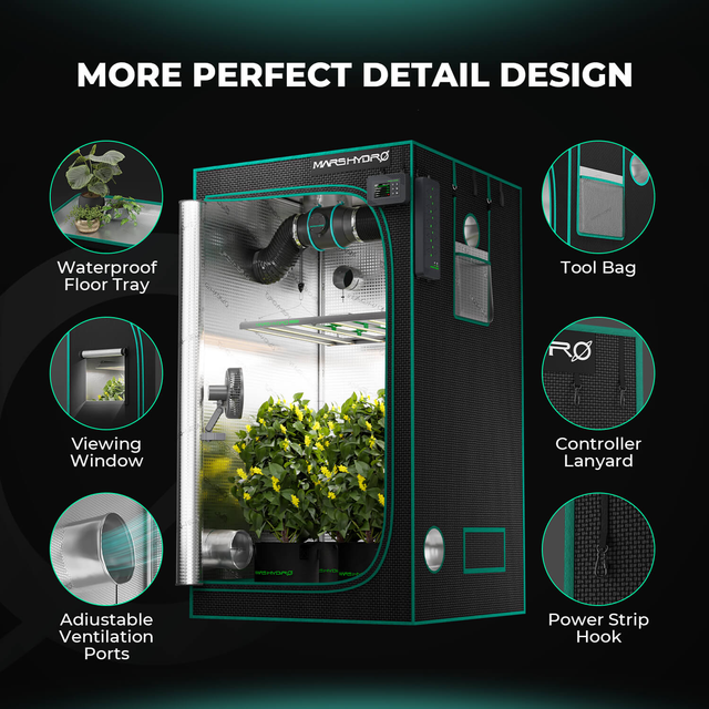 Mars Hydro Grow Tent - 1.2m x 0.6m x 1.8m