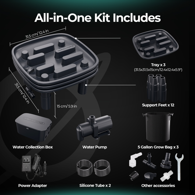Mars Hydro Drip Irrigation & Auto Drain Kit - 3 Plant Set Up