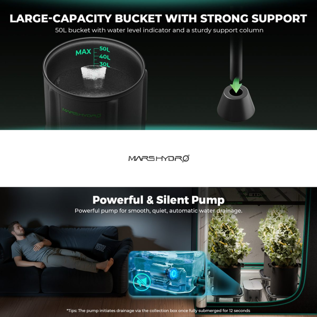 Mars Hydro Drip Irrigation & Auto Drain Kit - 3 Plant Set Up