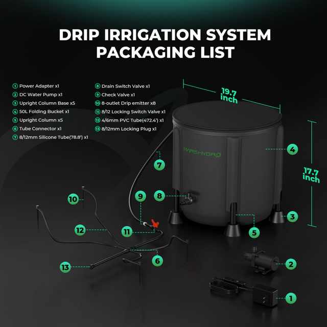 Mars Hydro Drip Irrigation & Auto Drain Kit - 4 Plant Set Up