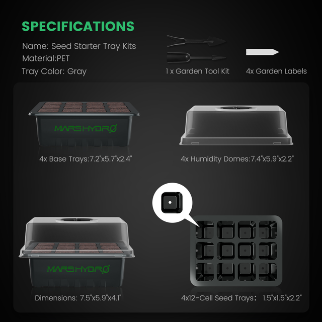 Mars Hydro Seedling & Propagation Set - Four Pack