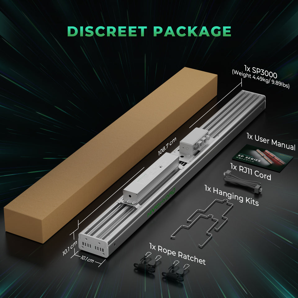 Mars Hydro SP3000 LED Grow Light (Greenhouse Edition) Discreet Packing