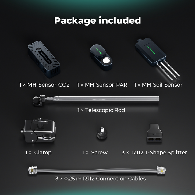 Mars Hydro Smart Soil, PPFD and CO₂ Sensor Kit 
