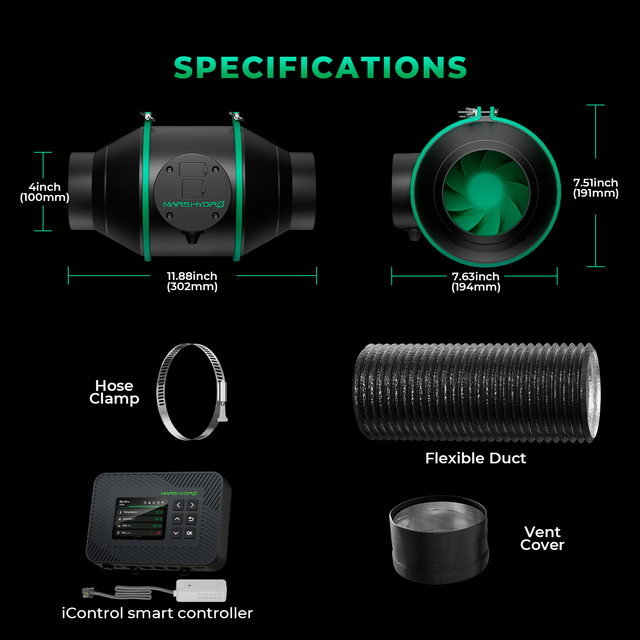 Mars Hydro iFresh 4" Smart Ventilation Kit