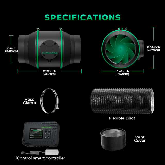 Mars Hydro iFresh 6" Smart Ventilation Kit