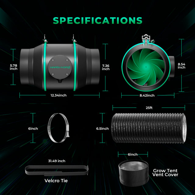 Mars Hydro iFresh 6" Fan & Filter Kit