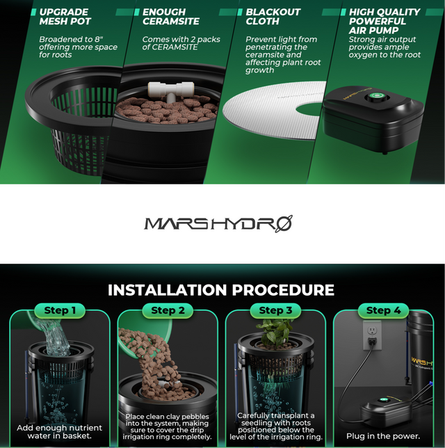 Mars Hydro DWC Hydroponic System Kit