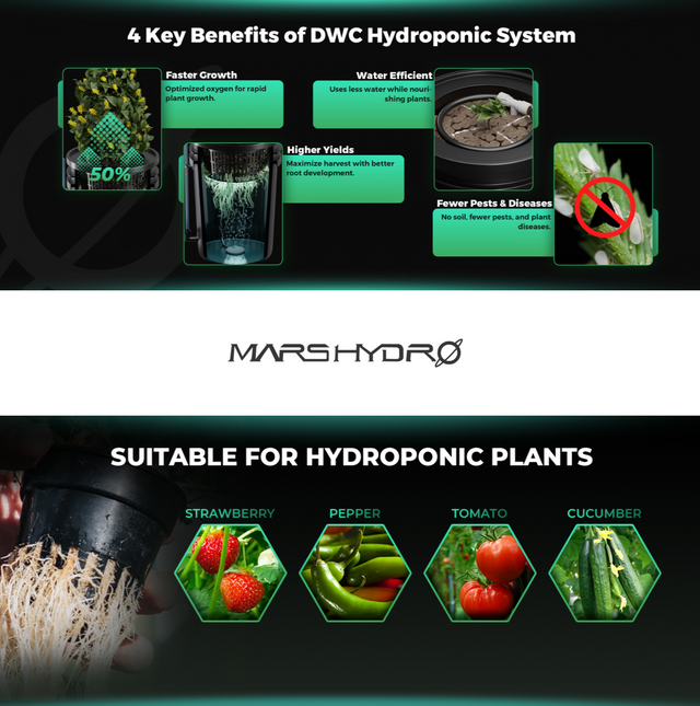 Mars Hydro DWC Hydroponic System Kit