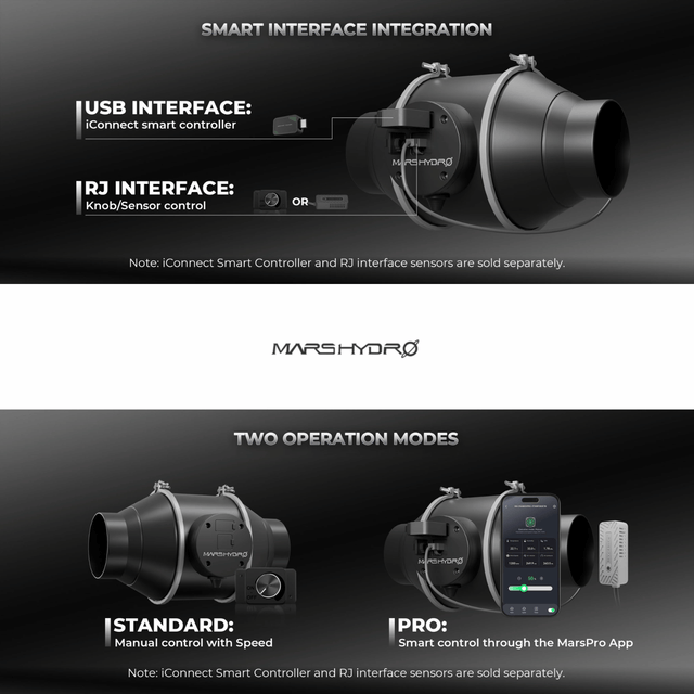 Mars Hydro iFresh 4" Smart Inline Fan