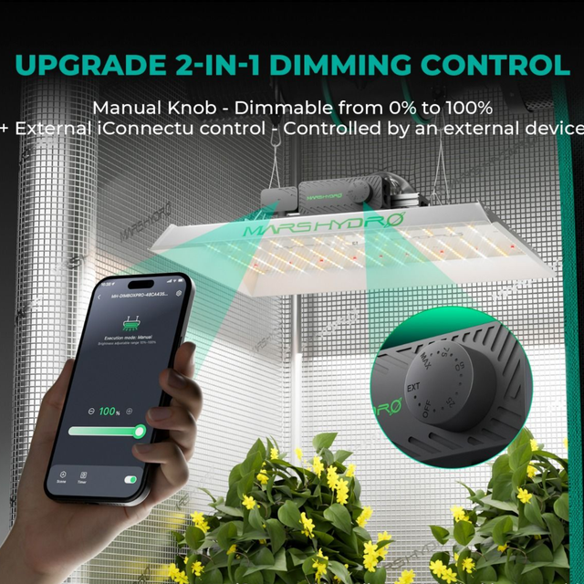Mars Hydro TS3000 LED Grow Light (iConnect Edition) App Dimmer