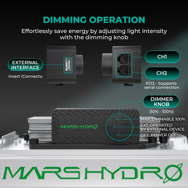 Mars Hydro TS3000 LED Grow Light (iConnect Edition) Dimmer