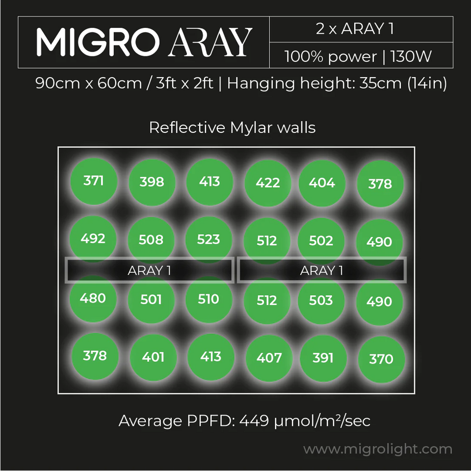 Migro Aray 1 LED Grow Light 65w